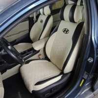 Чехлы на Hyundai Sonata LF (Хюндай Соната ЛФ) из экокожи и антары VPA бежевые Чехлы на Hyundai Sonata LF (Хюндай Соната ЛФ) из экокожи и антары VPA бежевые