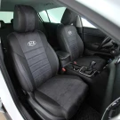 Чехлы на Kia Sportage IV QL (КИА Спортаж 4) из экокожи и антары ELA2020P