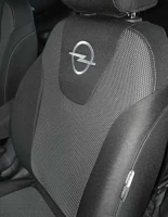 Чехлы на Opel Crossland (Опель Кроссленд) из ткани чорно-черые