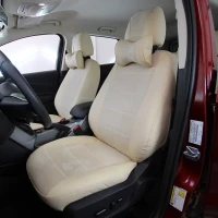 Чехлы на Ford Escape III (Форд Эскейп 3) из экокожи и антары Antara бежевые