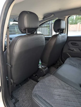 Чехлы на Renault Duster II (Рено Дастер 2) из экокожи и антары VE чорно-темно-серые