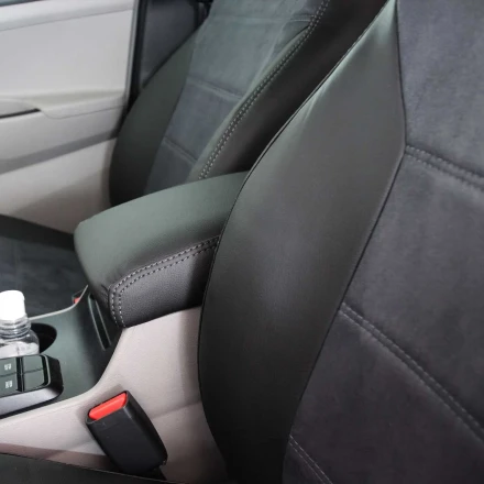 Чехлы на Hyundai Tucson III (Хюндай Тюксон 3) из экокожи и антары Antara