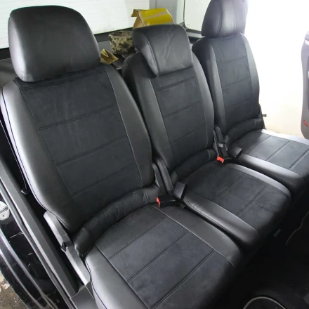 Чехлы на Volkswagen Touran I из экокожи и антары Antara