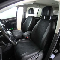 Чехлы на Volkswagen Touran I из экокожи и антары Antara