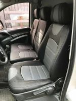 Чехлы на Mercedes Vito W639 1+2 (Мерседес Вито 639) из экокожи Comfort 1