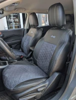 Чехлы на Jeep Compass II (Джип Компасс 2) из экокожи и антары Antara