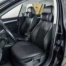 Чехлы на Skoda Octavia A5 (Шкода Октавия А5) из экокожи и антары EPA чорно-серые