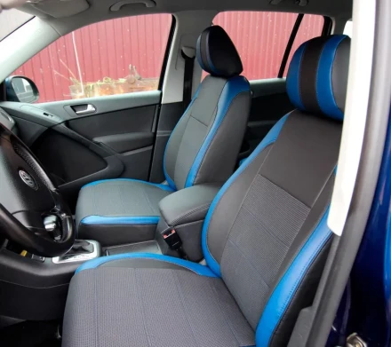 Чехлы на Subaru Impreza из экокожи и ткани Vip Elite