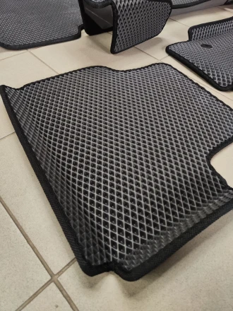 3D EVA коврики на Skoda Octavia A7 (Шкода Октавия А7) с бортами до 5 см серые