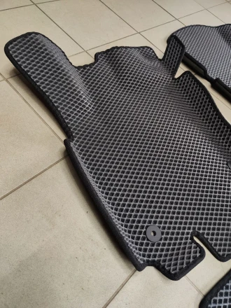 3D EVA коврики на Skoda Octavia A7 (Шкода Октавия А7) с бортами до 5 см серые