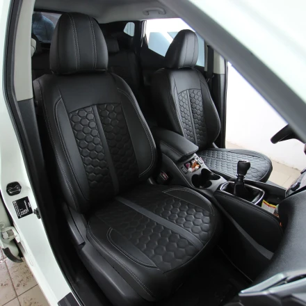 Авточехлы на Nissan Qashqai II J11 (Ниссан Кашкай 2) из экокожи ES