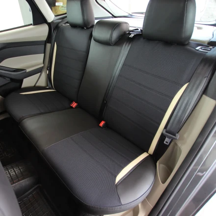 Чехлы на Ford Focus III (Ford Focus 3) из экокожи и ткани Eco Classic 2020