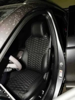 Чехлы на BYD Song Plus (Бид Сонг Плюс) из экокожи с прострочкой соты Sport 3