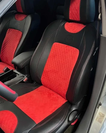 Чехлы на Mazda 6 GG/GY (Мазда 6) из экокожи и антары Comfort 1