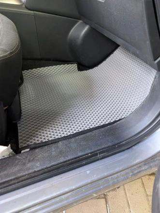 3D EVA коврики на Nissan Qashqai J10 (Ниссан Кашкай 1) с бортами до 5 см светло-серые