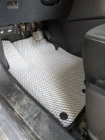 3D EVA коврики на Nissan Qashqai J10 (Ниссан Кашкай 1) с бортами до 5 см светло-серые