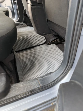 3D EVA коврики на Nissan Qashqai J10 (Ниссан Кашкай 1) с бортами до 5 см светло-серые