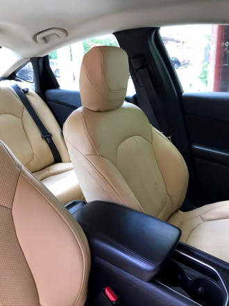 Чехлы на Chrysler 200 из экокожи бежевые