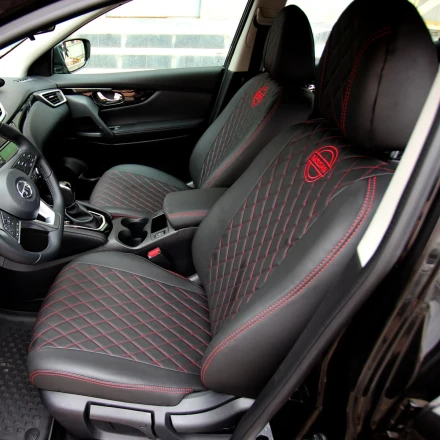 Чехлы на Nissan Qashqai II J11 (Ниссан Кашкай 2) из экокожи Eco Grand