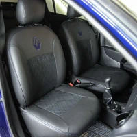 Чехлы на Renault Logan II (Рено Логан 2) из экокожи и антары EPA Чехлы на Renault Logan II (Рено Логан 2) из экокожи и антары EPA