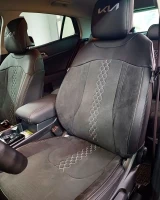 Чехлы на KIA Sportage NQ5 (Киа Спортейдж) из алькантары и немецкой экокожи
