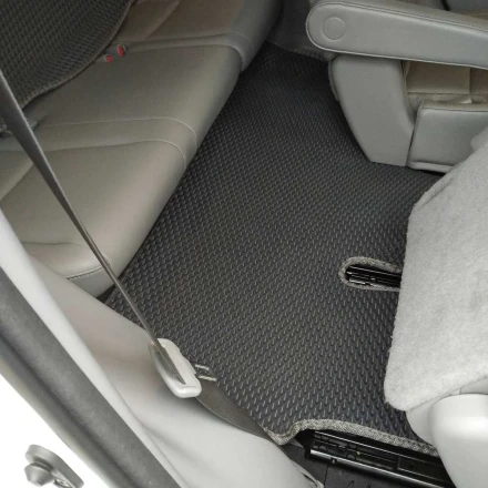 3D EVA коврики с бортами до 5 см на Toyota Highlander XU50 7 мест (Тайота Хайлендер)