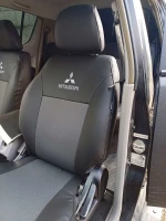 Чехлы на Mitsubishi L200 из экокожи и ткани Чехлы на Mitsubishi L200 из экокожи и ткани