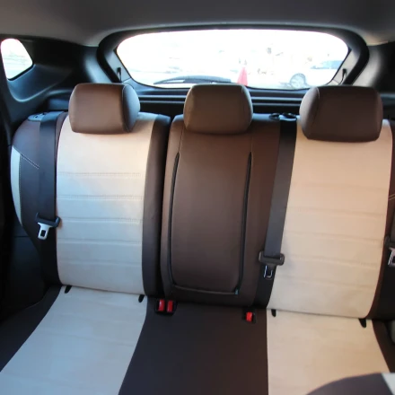 Чехлы на Nissan Qashqai II J11 (Ниссан Кашкай 2) из экокожи и антары ELA2020