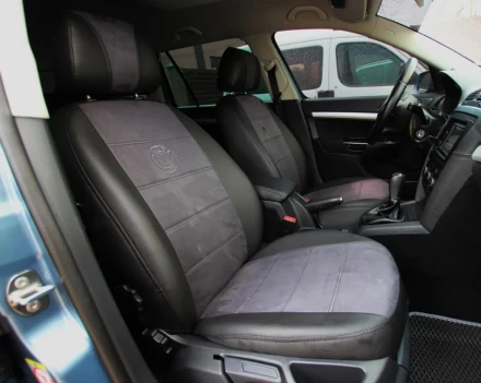 Чехлы на Volvo FH500 1+1 из экокожи и антары Antara