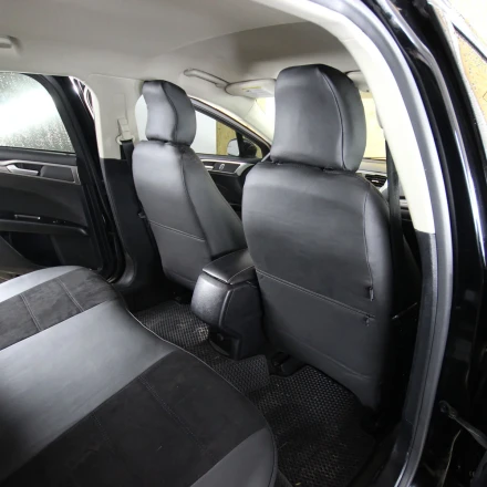 Чехлы на Ford Fusion II USA (Форд Фюжн 2 США) из экокожи и антары Antara