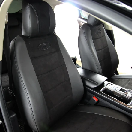 Чехлы на Ford Fusion II USA (Форд Фюжн 2 США) из экокожи и антары Antara