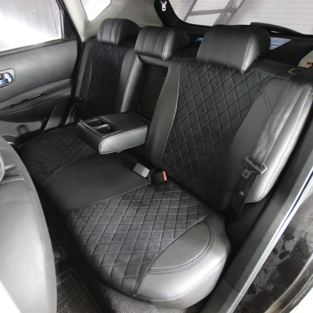 Чехлы на Nissan Qashqai I (Ниссан Кашкай 1) из экокожи и антары VPA