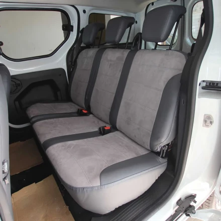 Чехлы на Renault Express из экокожи и антары Antara