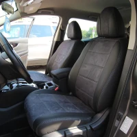 Чехлы на Nissan Qashqai II J11 (Ниссан Кашкай 2) из экокожи и антары Antara