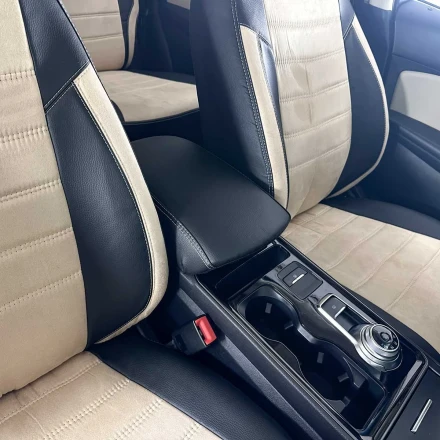 Чехлы на Ford Edge II (Форд Эдж 2) из экокожи и антары ELA2020P