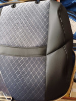 Чехлы на Nissan Rogue T32 из экокожи c велюром