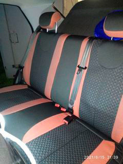 Чехлы на Cherry Tiggo 2 из гобелена с тиснением ромб по центру (3-х цветный)