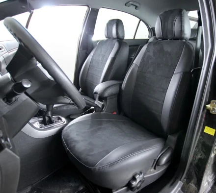 Чехлы на Suzuki Vitara из экокожи и антары Eco Lazer+Antara 2020 (P)