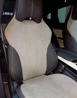 Чехлы BYD Song Plus из экокожи и алькантары (с отверстием возле подголовника)