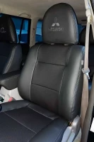 Чехлы на Mitsubishi Pajero Sport I (Митсубиши Паджеро Спорт 1) из экокожи