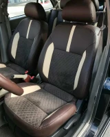Чехлы на Volkswagen Golf IV (Фольксваген Гольф 4) из экокожи и антары со вставками Comfort Plus 3