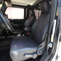 Чехлы на Jeep Wrangler Unlimited Sport JK из экокожи и польской алькантары ELA2020P