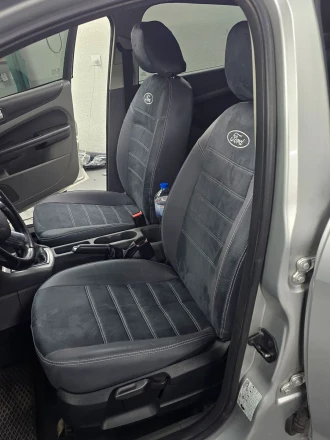 Чехлы на Ford Focus II (Форд Фокус 2) из экокожи и антары ELA2020P