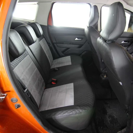 Чехлы на Renault Duster II (Рено Дастер 2) из экокожи и антары VE2020
