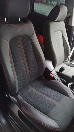 Чехлы на Seat Altea (Сеат Альтеа) из экокожи и алькантары Sport 3