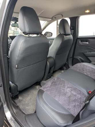 Чехлы на Nissan Qashqai III из экокожи и антары VPA прострочка волна