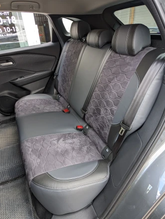 Чехлы на Nissan Qashqai III из экокожи и антары VPA прострочка волна