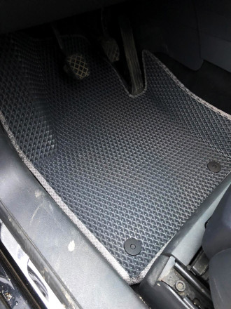 3D EVA коврики с бортами до 10 см 2 ряда + багажник