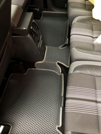 3D EVA коврики с бортами до 10 см 2 ряда + багажник