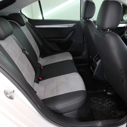 Чехлы на Skoda Octavia A7 (Шкода Октавия А7) из экокожи и антары Antara